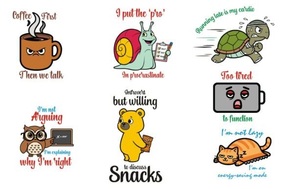 Funny Quote Animals SVG Bundle