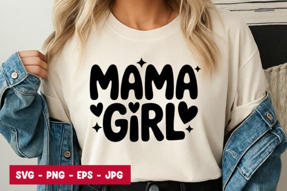 Mama Girl Quote Typography SVG PNG