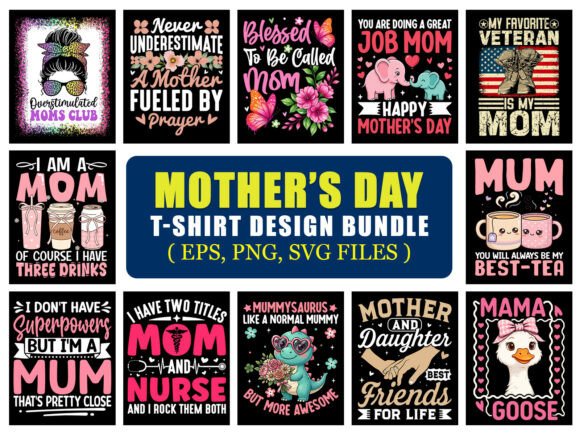 Mother's Day T-Shirt Design Bundle