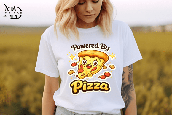 Powered by Pizza 🍕 Funny Quote PNG SVG