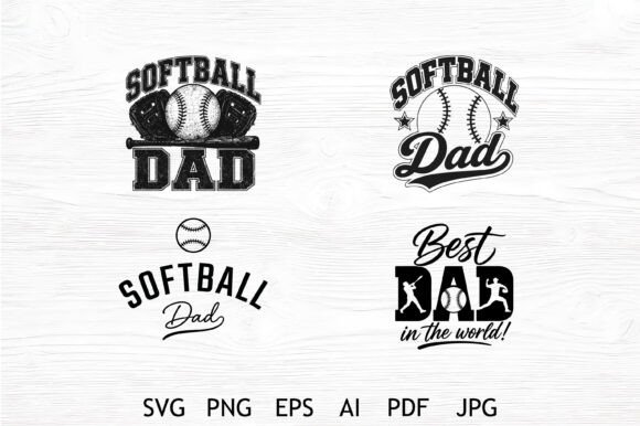 Softball Dad SVG Quote Bundle Review