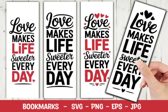 Sweet Love Quote Bookmark Svg Png